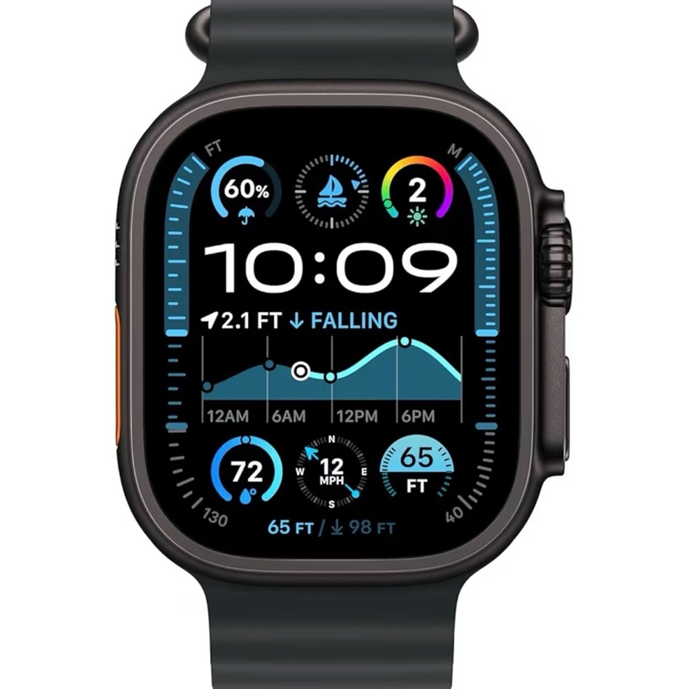 Apple Watch Ultra 2(GPS + Cellular, 49MM) - Black case Black Ocean Band Renewed - Picture 4 of 11